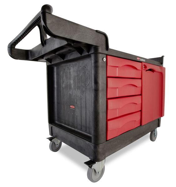 Trade Cart/Service Bench, 49 In. L, Black