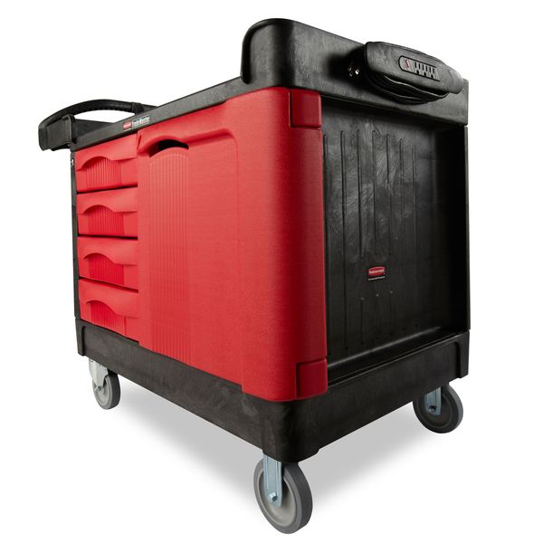 Trade Cart/Service Bench, 49 In. L, Black