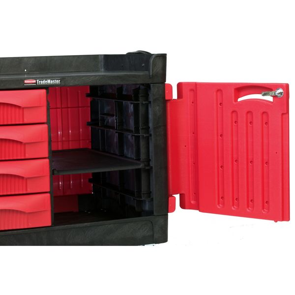 Trade Cart/Service Bench, 49 In. L, Black