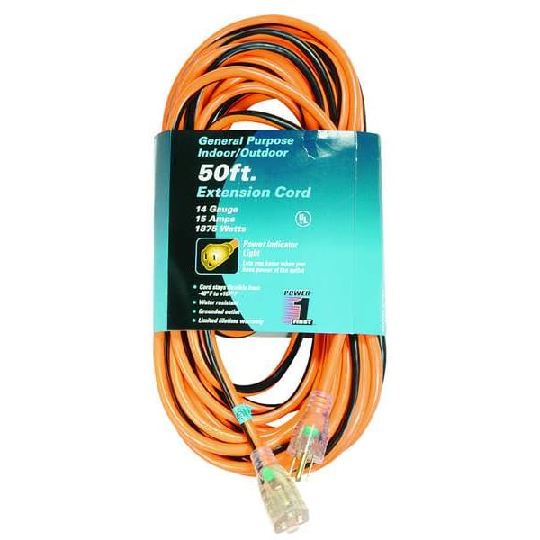 50 ft. 14/3 Lighted Extension Cord SJTW