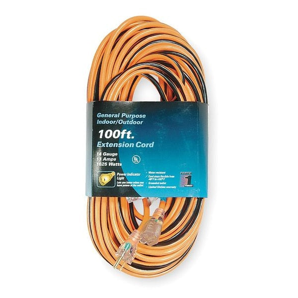 100 ft. 14/3 Lighted Extension Cord SJTW