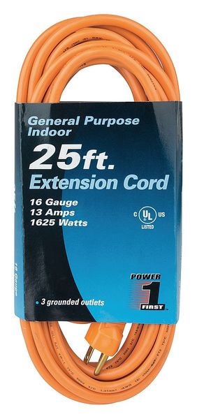 25 ft. 16/3 3-Outlet Extension Cord SJT