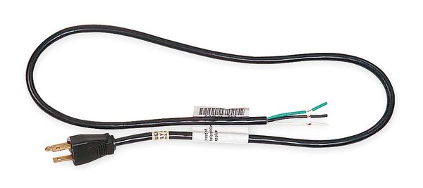 Power Cord, 5-15P, SJT, 3 ft., Blk, 10A, 18/3