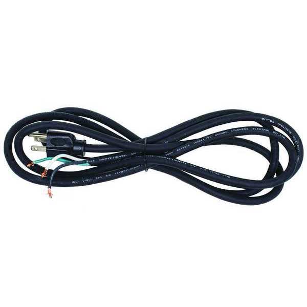 Power Cord, 5-15P, SJO, 8 ft., Blk, 13A, 16/3