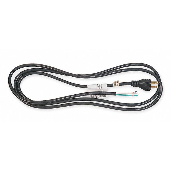 Power Cord, 5-15P, SJT, 8 ft., Blk, 15A, 14/3