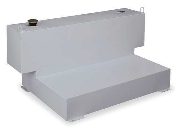 100 Gal Wht L-Shaped Fuel-N-Tool Stl Liq Trans Tank for 4-Door Trucks