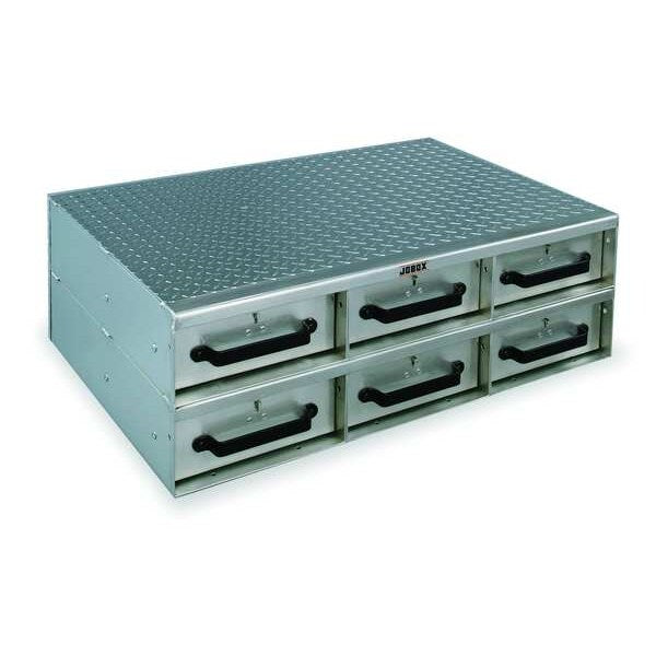 JOBOX 6 Drw Short Floor Hvy-Duty Alum Drw Storage 36