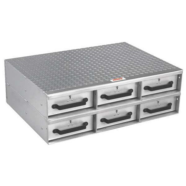 JOBOX 6 Drw Short Floor Hvy-Duty Alum Drw Storage 36