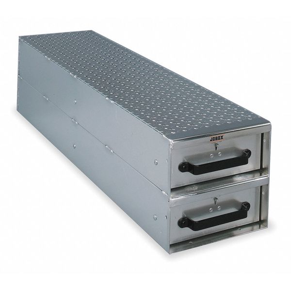 JOBOX 2 Drw Long Stacked Hvy-Duty Alum Drw Storage 12