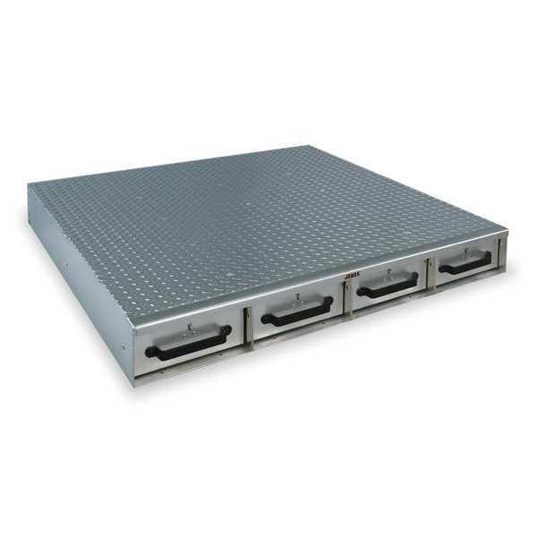 JOBOX 4 Drw Long Floor Hvy-Duty Alum Drw Storage - 48
