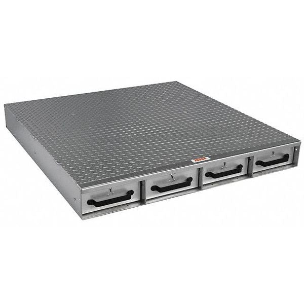 JOBOX 4 Drw Long Floor Hvy-Duty Alum Drw Storage - 48