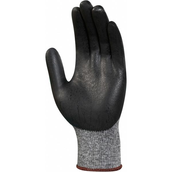 Foam Nitrile Coated Gloves, Palm Coverage, Black, XS, PR