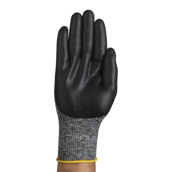 Foam Nitrile Coated Gloves, Palm Coverage, Black, XS, PR