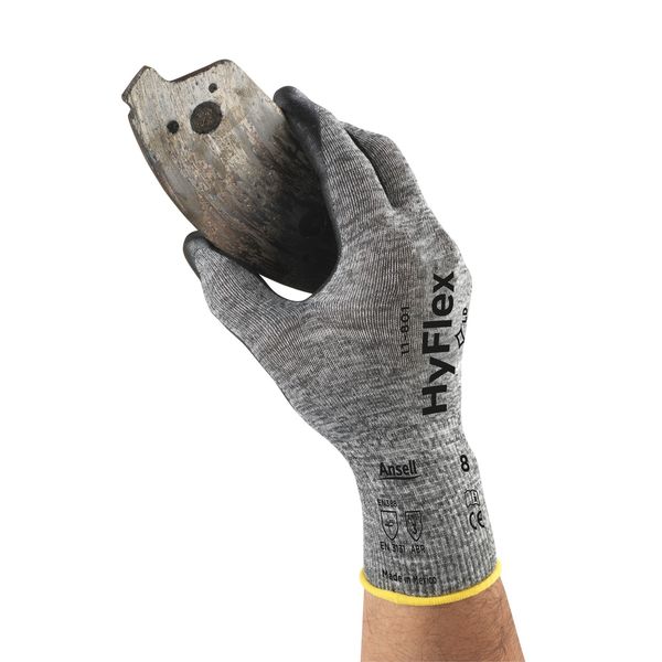 Foam Nitrile Coated Gloves, Palm Coverage, Black, 2XL, PR