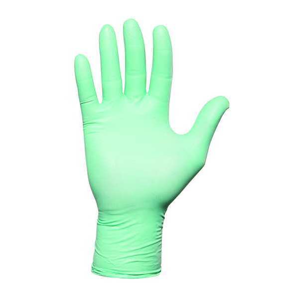 Disposable Gloves, Neoprene, Powder Free, Green, M, 100 PK