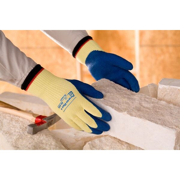 Cut Resistant Coated Gloves, A2 Cut Level, Natural Rubber Latex, L, 1 PR
