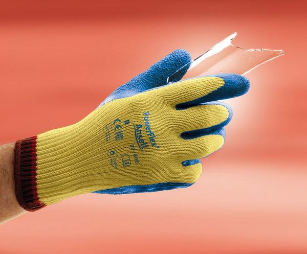 Cut Resistant Coated Gloves, A2 Cut Level, Natural Rubber Latex, M, 1 PR