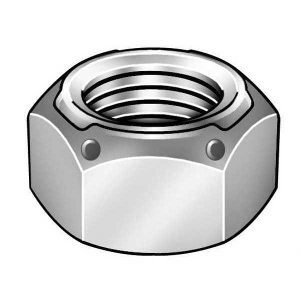 Top Lock Distorted Thread Lock Nut, M10-1.50, Steel, Class 8, Zinc Plated, 10 mm Ht, 25 PK