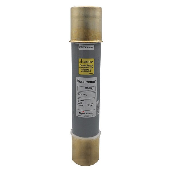 Medium Voltage Fuse, Time Delay, 100 A, JDZ Series, 8300V AC, Not Rated, 15-7/8