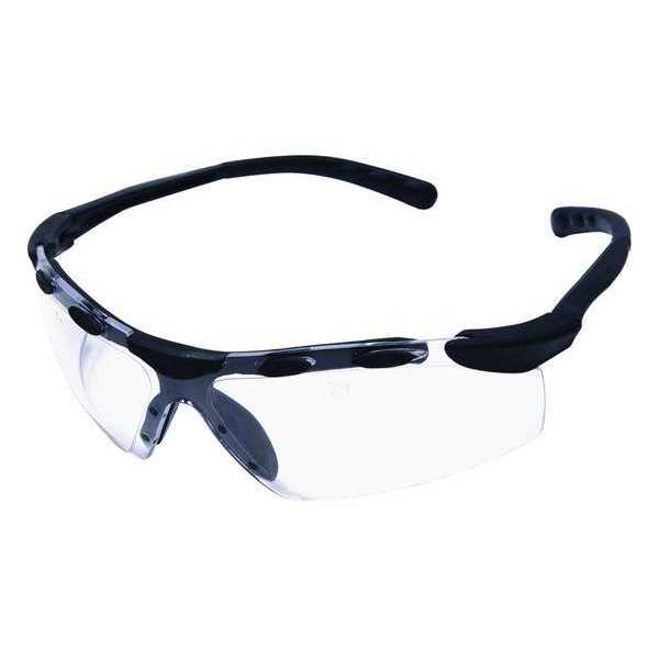 Safety Glasses, Wraparound Clear Polycarbonate Lens, Anti-Fog