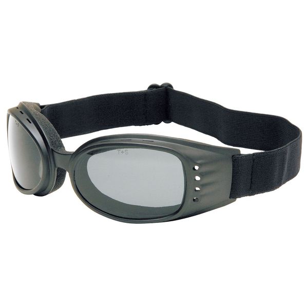 Impact Resistant Safety Goggles, Gray Scratch-Resistant Lens, Max Barron Series