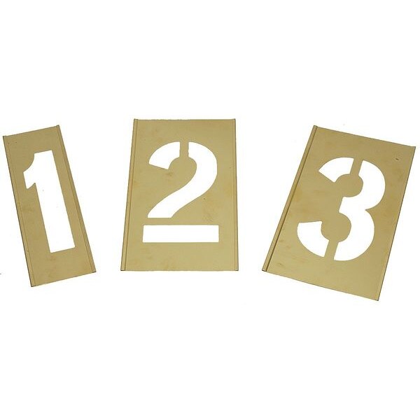Number Stencils, Numbers, Brass