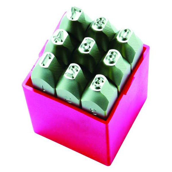 Number Set, 3/32 In. H, Steel