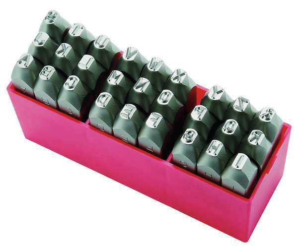 Letter Set, 3/8 In. H, Steel
