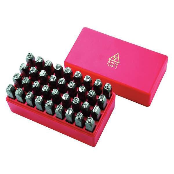 Letter and Number Set, 1/8 In. H, Steel