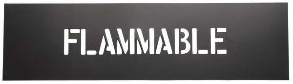 Safety Stencil, Flammable, PVC Plastic
