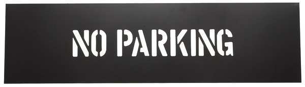 Safety Stencil, No Parking, PVC Plastic