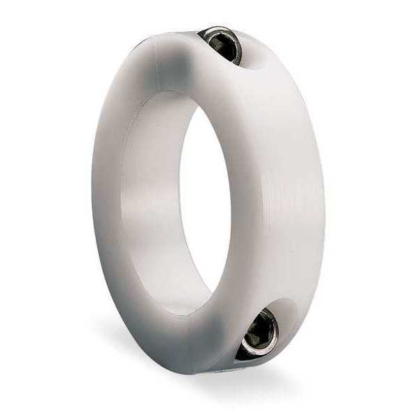 Shaft Collar, Clamp, 2Pc, 7/8 In, Plastic