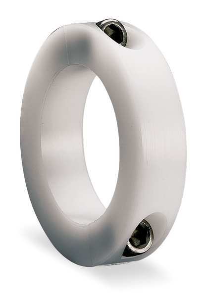 Shaft Collar, Clamp, 2Pc, 5/8 In, Plastic