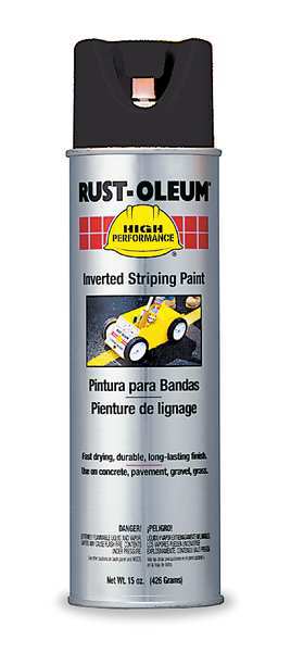 Inverted Striping Paint, 18 oz., Black, Solvent -Based