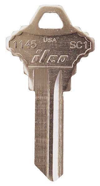 Key Blank, Brass, Type SC1, 5 Pin, PK10