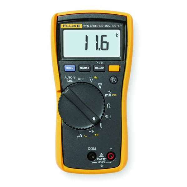 Digital Multimeter, 600 Max. AC Volts, 600 Max. DC Volts, 600 uA Max. AC Amps, 600 uA Max. DC Amps