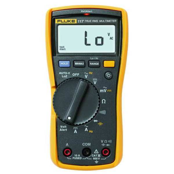 Digital Multimeter, 600 Max. AC Volts, 600 Max. DC Volts, 10 Max. AC Amps, 10 Max. DC Amps