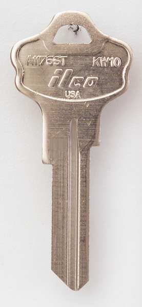 Key Blank, Brass, Type KW10, 6 Pin, PK10
