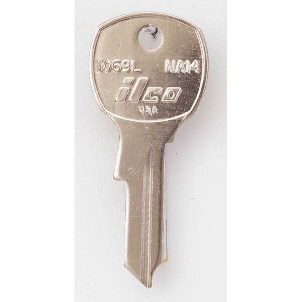 Key Blank, Brass, Type NA14, 4 Pin, PK10