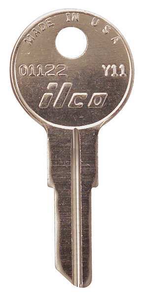 Key Blank, Brass, Type Y11, 5 Pin, PK10