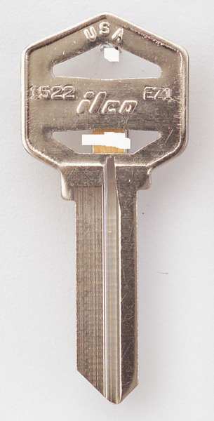 Key Blank, Brass, Type EZ1, PK10