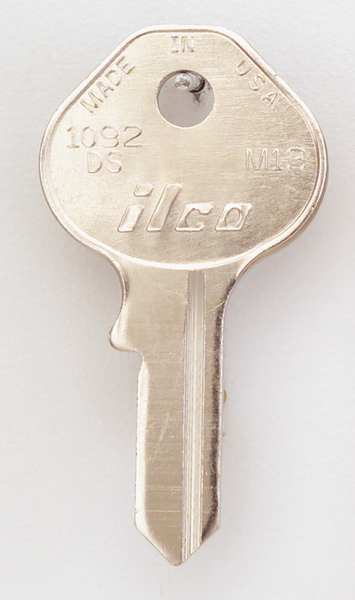 Key Blank, Brass, Type M13, 4 Pin, PK10