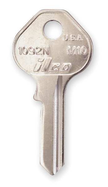 Key Blank, Brass, Type M10, 4 Pin, PK10