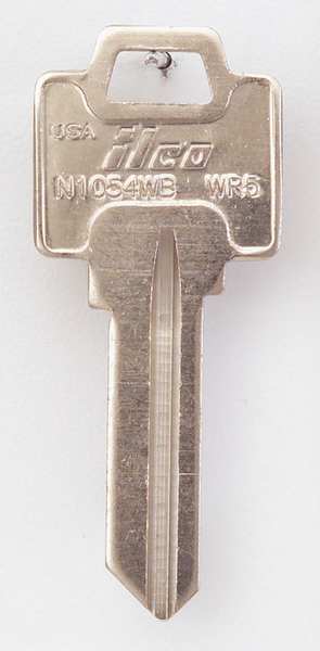 Key Blank, Brass, Type WR5, 5 Pin, PK10