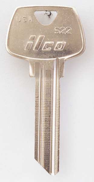 Key Blank, Brass, Type S22, 6 Pin, PK10