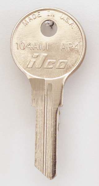 Key Blank, Brass, Type AP4, 6 Pin, PK10