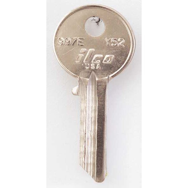 Key Blank, Brass, Type Y52, 5 Pin, PK10