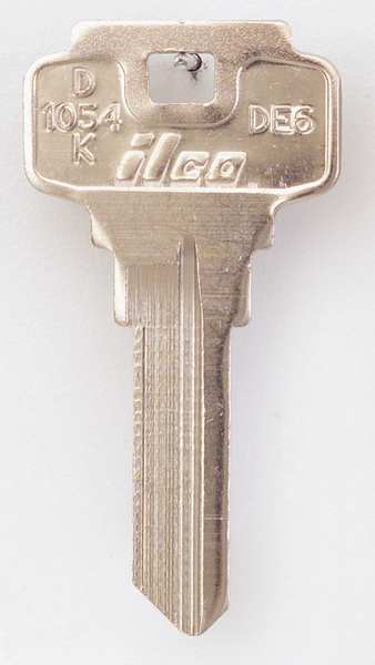 Key Blank, Brass, Type DE6, 5 Pin, PK10