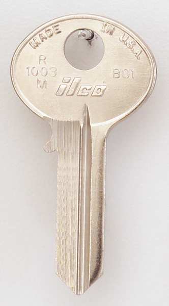 Key Blank, Brass, Type BO1, 5 Pin, PK10