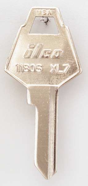 Key Blank, Brass, Type XL7, 5 Pin, PK10